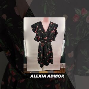EUC Alexia Admor Ada Ruffle Sleeve Wrap Dress
